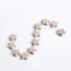 100Pcs Natural Wood Beads Star Shape Unfinished Wooden Loose Beads Spacer Beads with Hole Crafts DIY Jewelry Making