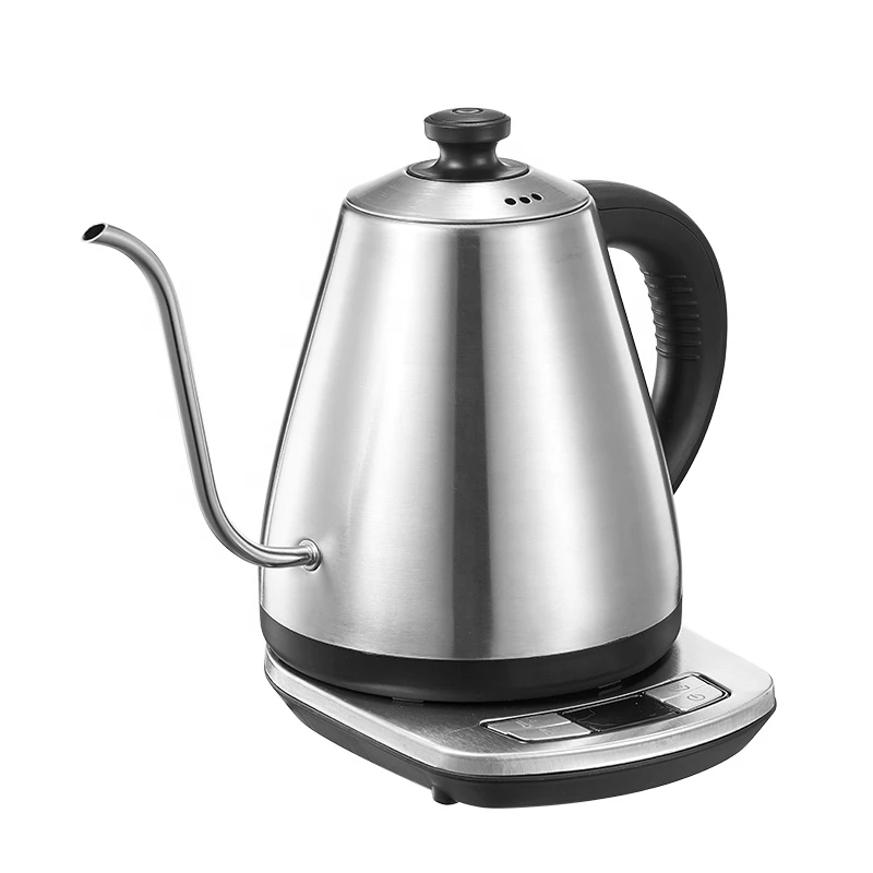 1.0L Protable Temperature Control Gooseneck coffee kettle Stainless Steel electric Kettle