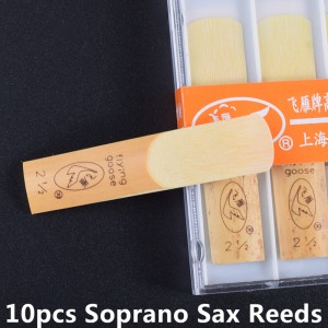 10pcs/box soprano Saxophone Sax 2.5 Strength Reeds Whistle Woodwind Instrument Part Accessories