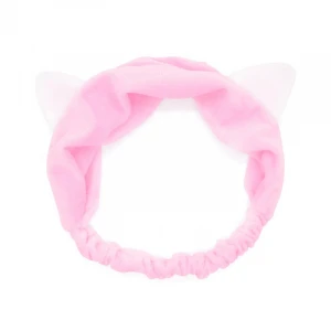 11 Colors Fuzzy Cat Ear Hairband Make-up Face-washing Hairbands for Women Girls Kids