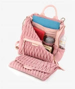 11610 Myanmar Factory Free Tarrif OEM Fashion Light Travel Baby Mummy Quilted Bag Diaper Bag Backpack Multifunctional Diaper Bag