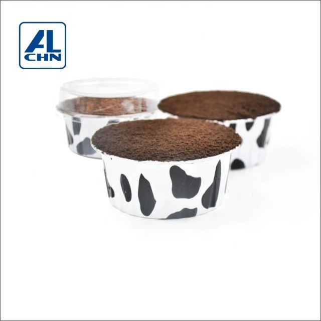 130ML/4.5oz  Disposable Food Package Aluminum Foil Baery Pudding Round Cup  By ALCHN