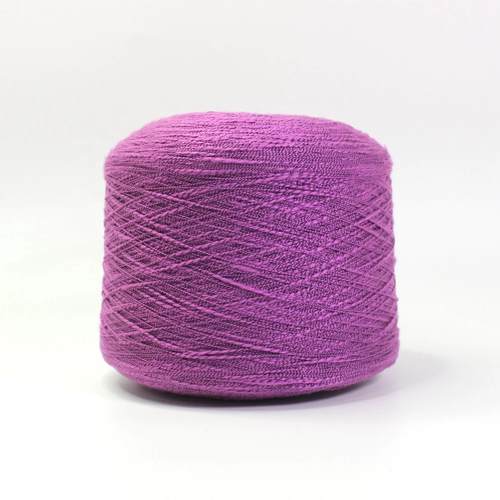 1/6.6Nm black core pastel fancy tube cotton crocheting hand knitting wool dyed slub blended chunky polyester acrylic yarn