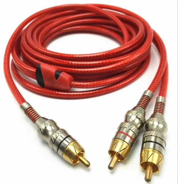 17ft High quality HIFI car rca cable for AUDIO and VIDEO