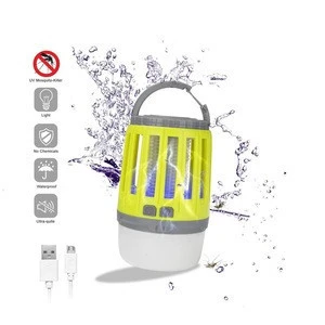 1800mAh Rechargeable Battery Portable 3in1 Bug Zapper Camping Lantern PX6 Waterproof LED Mosquito Killer Lamp for OS Emergency