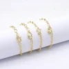 18k gold plated chain  lucky lock  button jewelry bracelet set