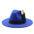 Import 19 Color Women And Men All-Match Felt Hat Fashion Simplicity Flat Top Fedora Panama Top Hat With Feather Hat Bands Wholesale from China