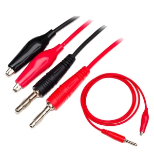 1m Injection Banana Plug to Alligator Clip cable with super soft copper wire test leads