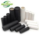 1oz 25g 100% biodegradable black cosmetic packaging cardboard push up deodorant stick containers kraft lip balm paper tube
