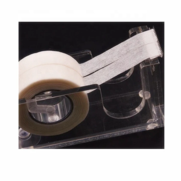 2- in-1 transparent acrylic eyelash tapes cutter dispenser two tapes for eyelash extension private logo printing