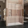 2 panel shower rooms sliding glass  frameless shower door