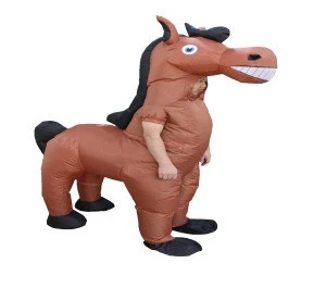 200cm tall inflatable air blown toys brown horse costume for adults ,party and special events