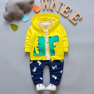 2018 Spring And Autumn  Korean Style Baby Clothes Boy&#039;s Long Sleeve Dinosaur Pattern Suit