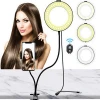 2020 best selling 6inch selfie ring lights Dimmable LED Video Photography Light Clip Desktop Light with Phone Holder for Live