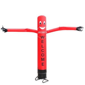 2020 high quality single leg red smile air dancer inflatable tube man sky dancer for sale