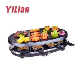 2020 newly China wholesale griddle grill indoor home balcony electric bbq raclette grill