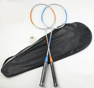 2020 popular 2 pcs badminton racket set with good nylon shuttlecock badminton