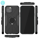 2021 new Mecha phone case for Iphone 12 pro TPU PC metal ring phone cover precisional hole protective phone case