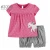 Import 2021 Summer Newborn Baby Girls Clothing Suit 2pcs Spring Cotton Short Sleeve Clothes For Kids Tops+Pants Custom Pullover Set from China