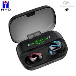 2021 Trend IPX5 Waterproof Q61 LED Screen Display 1500mAH Charging Case True Wireless Stereo TWS Earbuds