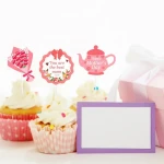 2024 Mothers Day Theme 24pcs custom print paper card Baked Cake Flag Party Bread Cake Decoration Festival Plugin flags
