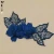 Import 21*12cm machine embroidered handmade navy fabric china laser cut 3d flower embroidery patch for dress from China