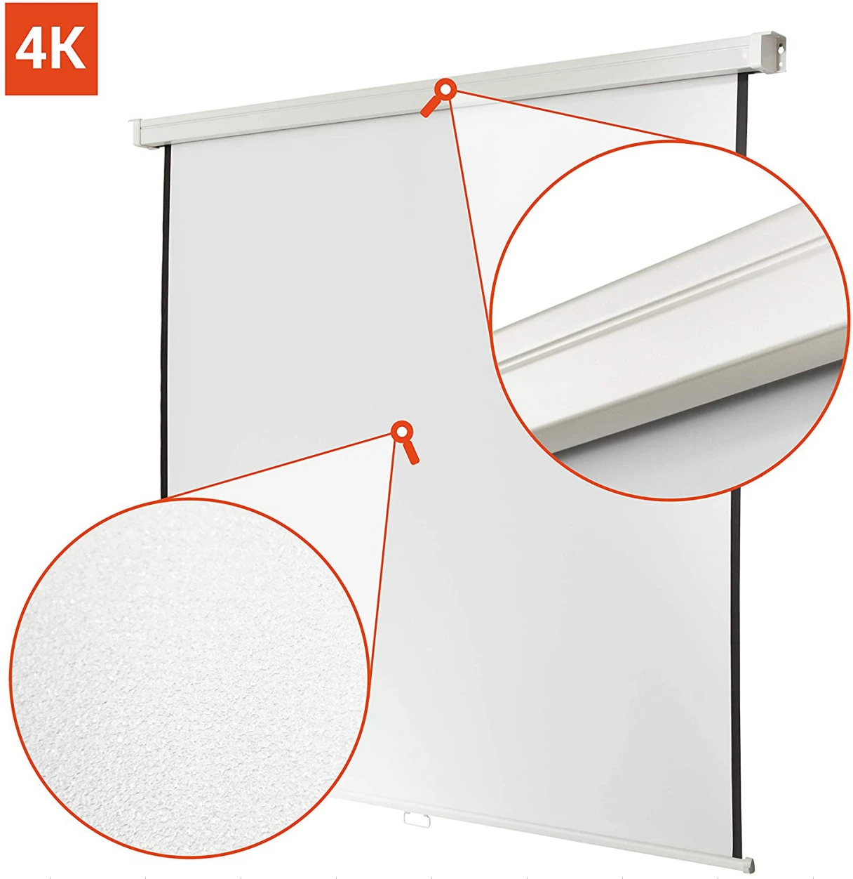 240x180cmWall Mounted  Matte White Rollers Manual Projection screen  For Office/Home Theater/School Projector AV Presentation