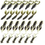 25pcs 3 Colors Silicone Soft Worm Shrimp Sea Fishing Lures Tackle Jig Wobbler Fishing Lures
