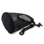 3 PCS Lightweight Nylon Mesh Golf Ball Bags with Sliding Drawstring Cord Lock Closure, Can Hold 12 Golf Balls,Black Mesh Bag for