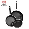 3 pcs Safe PFOA-free aluminum nonstick frying pan set easy clean healthy cooking kitchen