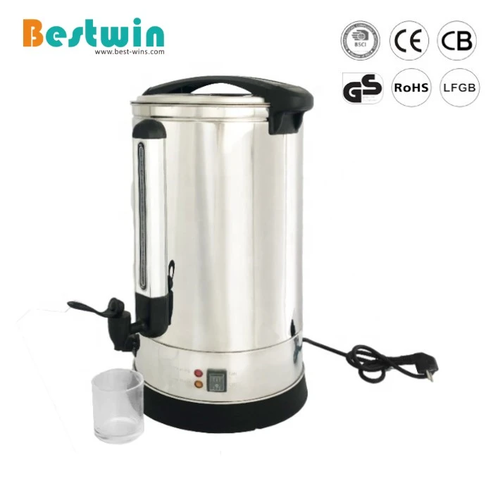 30 Cups Boil-Dry Protection Stainless Steel Electric Jam Dispenser Heating Coffee Mulled Wine Maker Urn Boiler