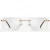Import 3003 Eyewear manufacturer metal temples rimless eyeglasses from China
