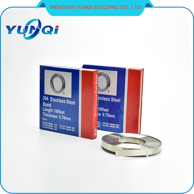 304 polished surface stainless steel cable ties / support customization / stainless steel band