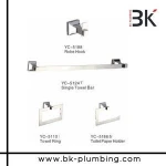 304 Stainless Steel Bathroom Sets with robe hook paper holder towel bar