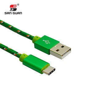 3.1 type-c to usb 2.0 A male with braided line and metal case for type-c devices supported C Type Connector