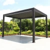 3*4M adjustable  with electric sliding screen waterproof louvered roof motorized outdoor aluminum pergolas