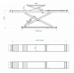 3.5ton Electro-hydraulic Scissor Alignment Lift for Wheel Alignment