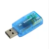 3D Audio Card USB 1.1 Mic/Speaker Adapter Surround Sound 7.1 CH for Laptop notebook