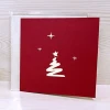 3D Happy Tree Christmas Cards Greeting Handmade Paper Card Personalized Keepsakes Postcards For Xmas Wedding Birthday Invitation