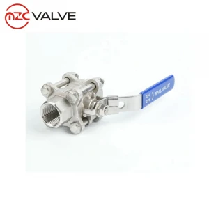 3PC Stainless Steel 304 Material Investment Casting Ball Valve