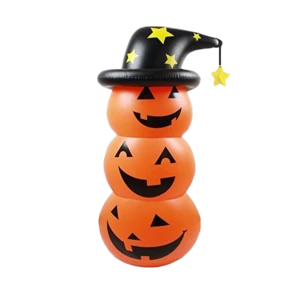 4 Foot Halloween pumpkin stack Inflatable 3 Jack-O-Lanterns Yard Art Decoration