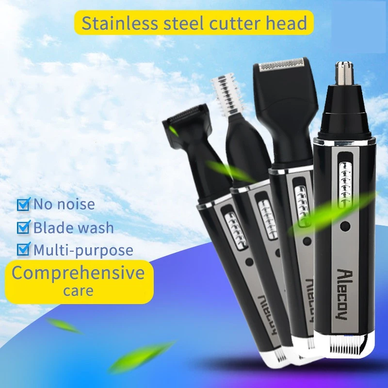 4 in 1 Professional Electric Rechargeable Nose and Ear Hair Trimmer Shaver Temple Cut Personal Care Tools Nose Trimmer For Men