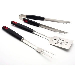 4 Piece BBQ Tools Grill Accessories Heavy Duty Premium Stainless Steel Grill Utensil Set