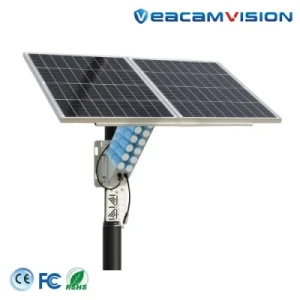4G Solar Camera for Security Camera Outdoor Solar PTZ Camera 160W 40A Output 24V 48V Single Crystal Solar Panel