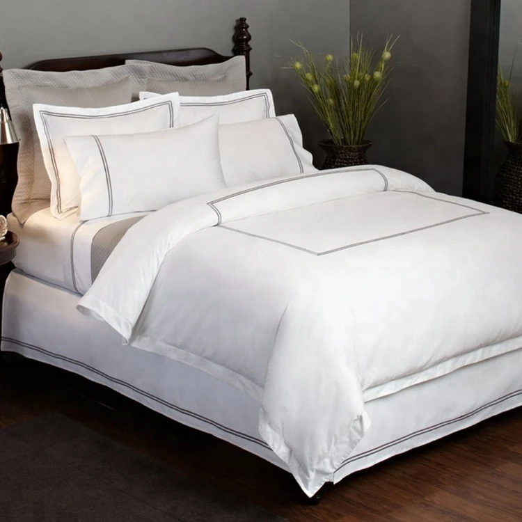 5 star hotel luxury linen egyptian cotton bed sheet manufacturer in china