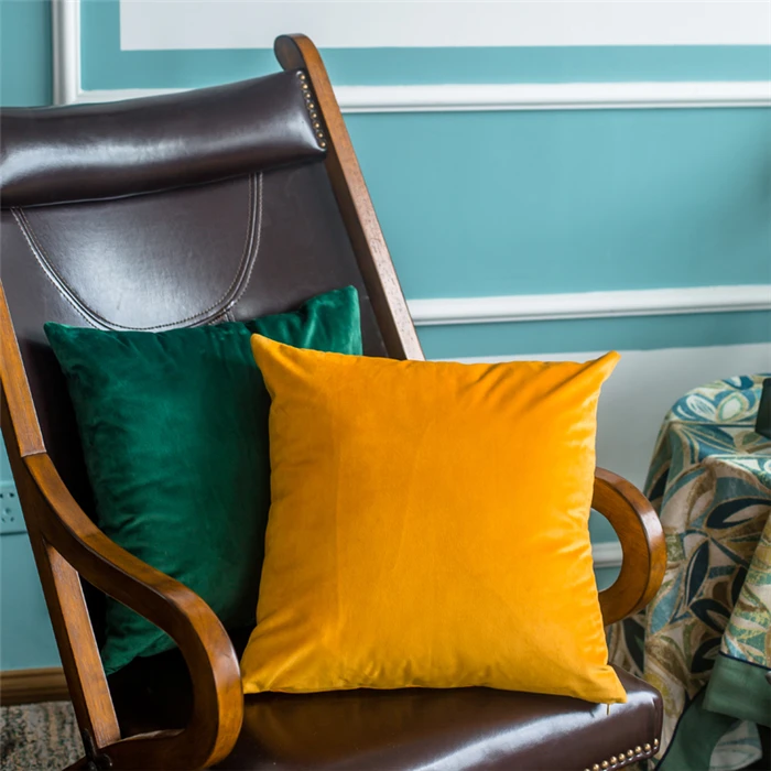 50 colors latest design velvet smooth cushion cover home decor