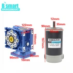 5D300GN-RV40 DC Worm Gear Motor 300W  High power 12V 24V Speed Reducer Turbine Motor Speed Adjustable Low Noise DIY