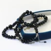 5mm & 8mm black dyed color freshwater real choker  vivienne  indian statement pearl necklace
