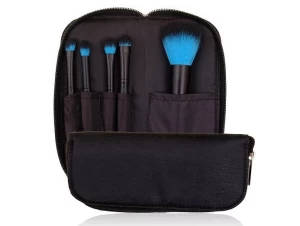 5PCS Two-Tone Makeup Brush Set Cosmetic Brush with Zipper Pouch