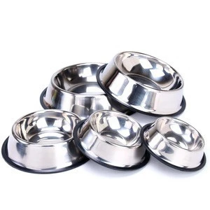 6 sizes non slip pet bowl stainless steel dog bowl custom logo
